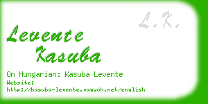 levente kasuba business card
